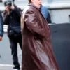 The Penguin 2024 Colin Farrell Brown Leather Coat