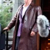 The Penguin Brown Leather Coat Oswald Cobblepot