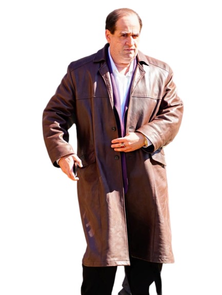 The Penguin Colin Farrell Brown Leather Coat