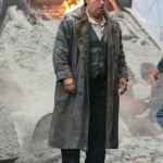 The Penguin Colin Farrell Grey Shearling Coat