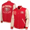 Tommy Hilfiger Scarlet San Francisco 49ers Full-Zip Varsity Jacket