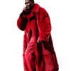 Usher Red Fur Coat