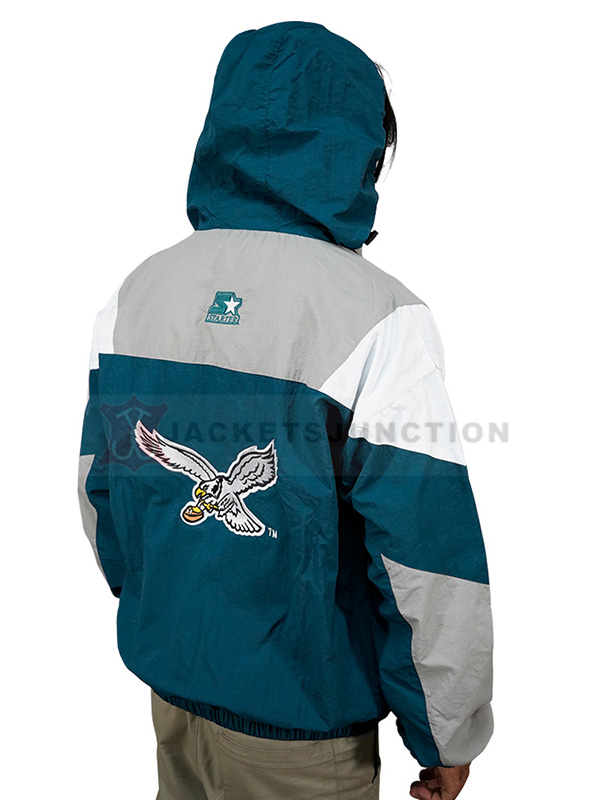 Vintage 90s Philadelphia Eagles Starter Half Zip Pullover Jacket