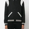 YSL Teddy Bomber Jacket Black