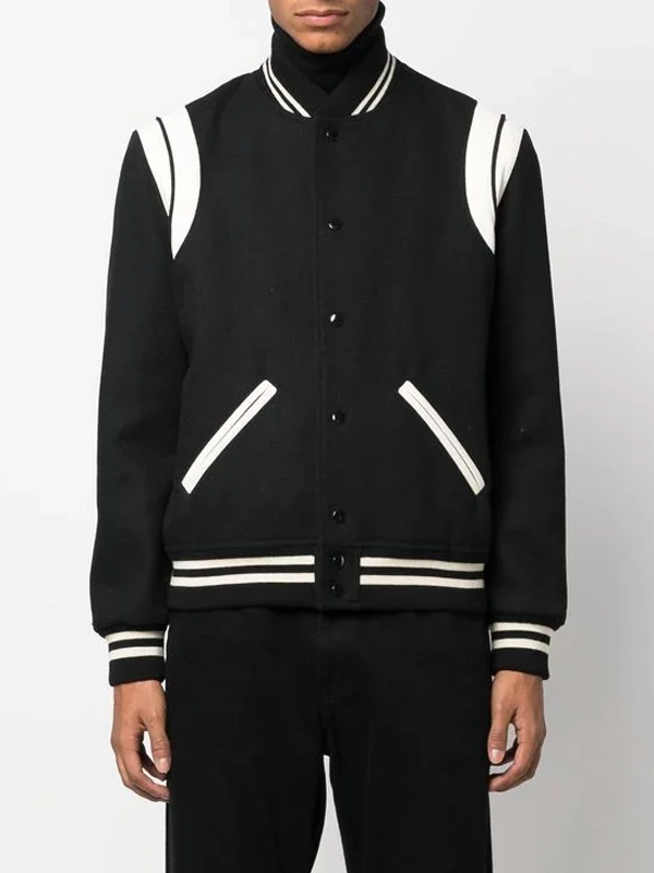 YSL Teddy Bomber Jacket Black