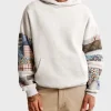 abercrombie patchwork sleeve hoodie