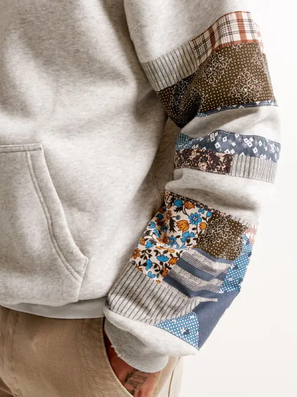 patchwork hoodie abercrombie