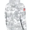 2024 Atlanta Falcons Arctic Camo Salute to Service Club Grey Hoodie