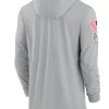 2024 Buffalo Bills Salute to Service Gray Long Sleeve Hooded T-Shirt