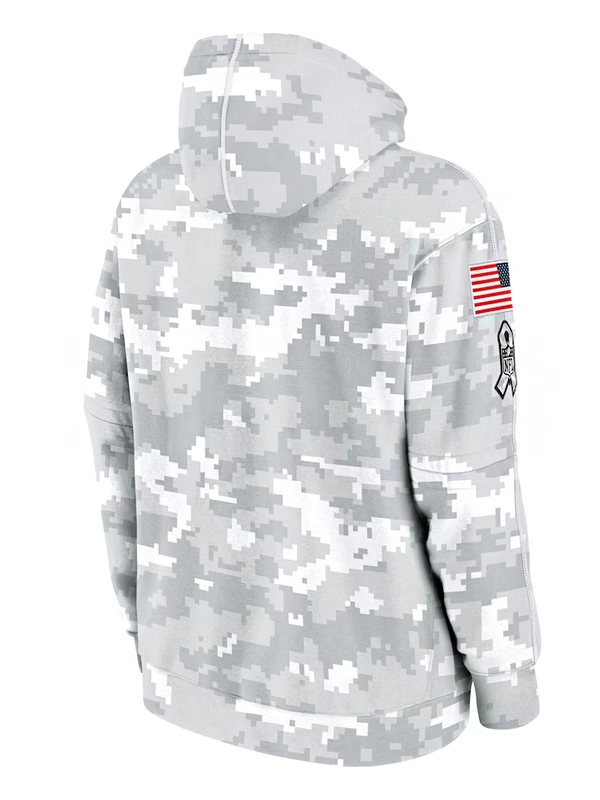 2024 Chicago Bears Arctic Camo Salute to Service Club Grey Hoodie