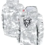 2024 Chicago Bears Arctic Camo Salute to Service Hoodie