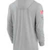 2024 Chicago Bears Salute to Service Gray Long Sleeve Hooded T-Shirt