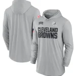 2024 Cleveland Browns Salute to Service Long Sleeve Hooded T-Shirt