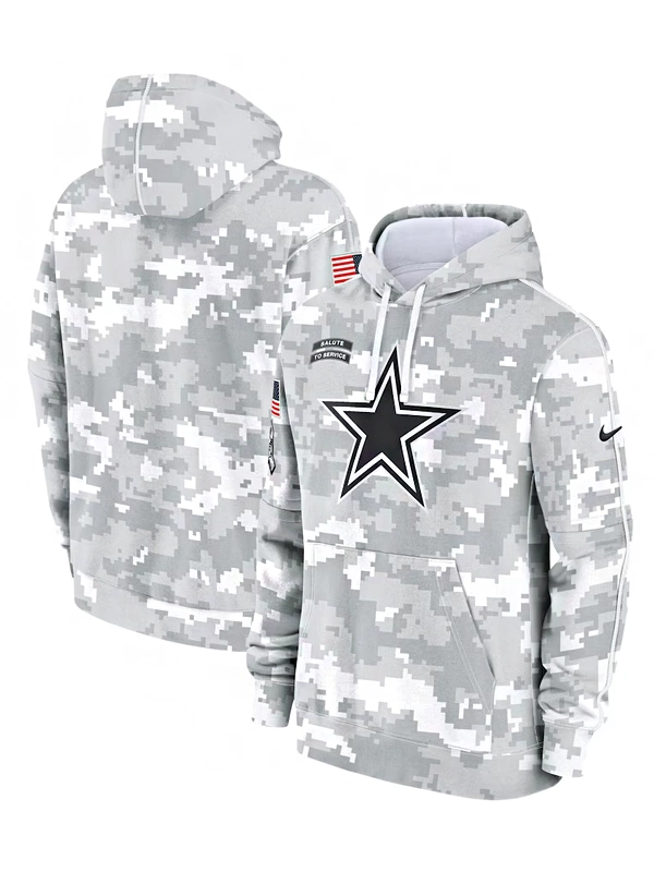 2024 Dallas Cowboys Arctic Camo Salute to Service Hoodie