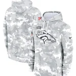 2024 Denver Broncos Arctic Camo Salute to Service Hoodie