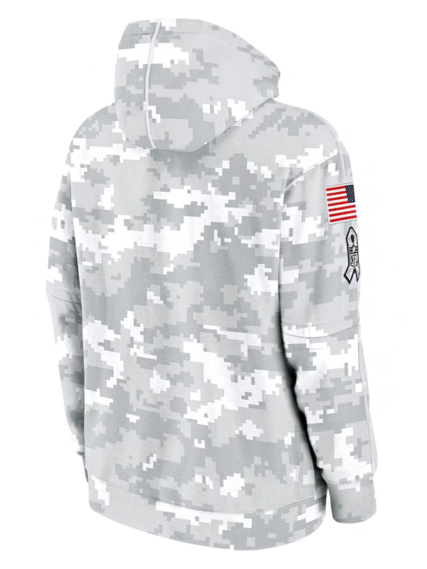 2024 Detroit Lions Arctic Camo Salute to Service Club Grey Hoodie