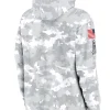 2024 Green Bay Packers Arctic Camo Salute to Service Club Grey Hoodie