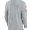 2024 Kansas City Chiefs Salute to Service Gray Long Sleeve Hooded T-Shirt