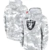 2024 Las Vegas Raiders Arctic Camo Salute to Service Hoodie