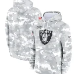 2024 Las Vegas Raiders Arctic Camo Salute to Service Hoodie