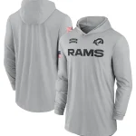 2024 Los Angeles Rams Salute to Service Long Sleeve Hooded T-Shirt