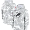 2024 Miami Dolphins Arctic Camo Salute to Service Hoodie