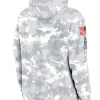 2024 New England Patriots Arctic Camo Salute to Service Club Grey Hoodie