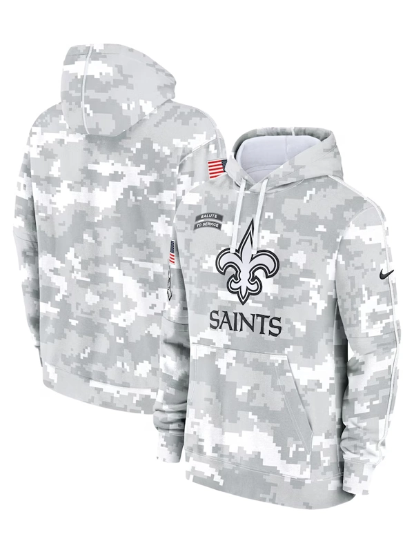 2024 New Orleans Saints Arctic Camo Salute to Service Hoodie