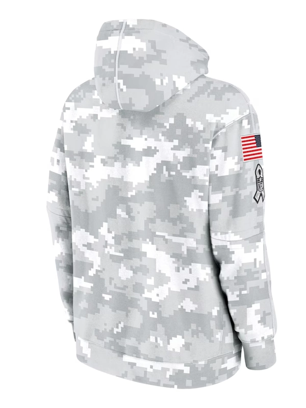 2024 New York Giants Arctic Camo Salute to Service Club Grey Hoodie