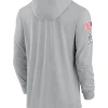 2024 New York Giants Salute to Service Gray Long Sleeve Hooded T-Shirt