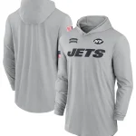 2024 New York Jets Salute to Service Long Sleeve Hooded T-Shirt