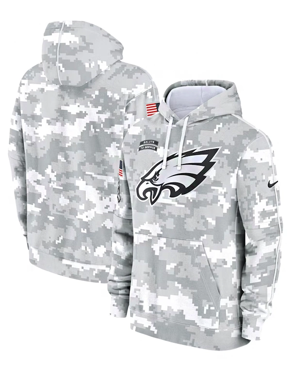 2024 Philadelphia Eagles Arctic Camo Salute to Service Hoodie