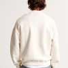 Abercrombie Eagles Graphic Crew White Sweatshirt