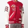 Amiri Logo-Patch Red Varsity Jacket