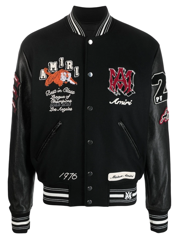 Amiri Logo-Patch Varsity Jacket