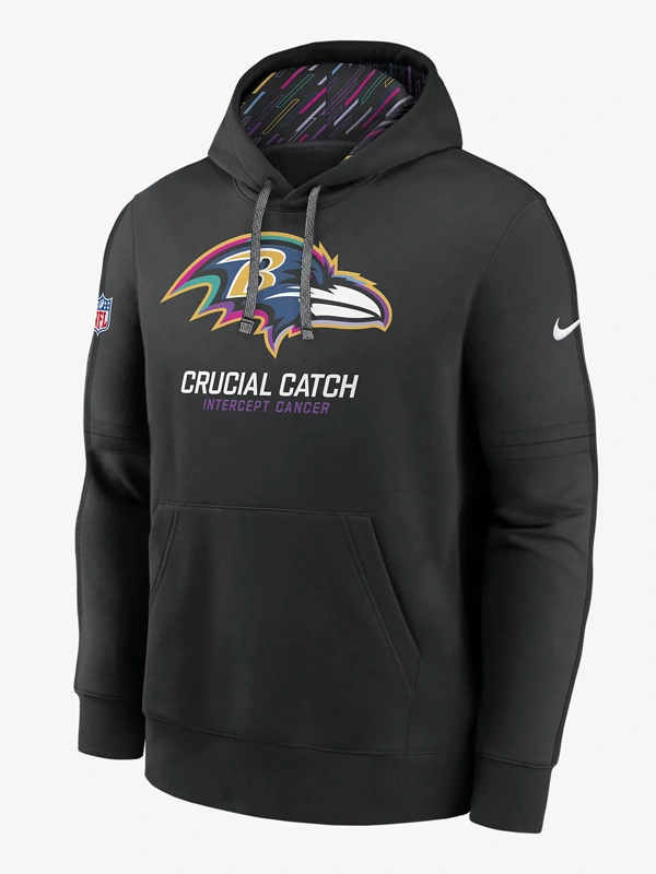 2024 NFL Baltimore Ravens Crucial Catch Hoodie Black