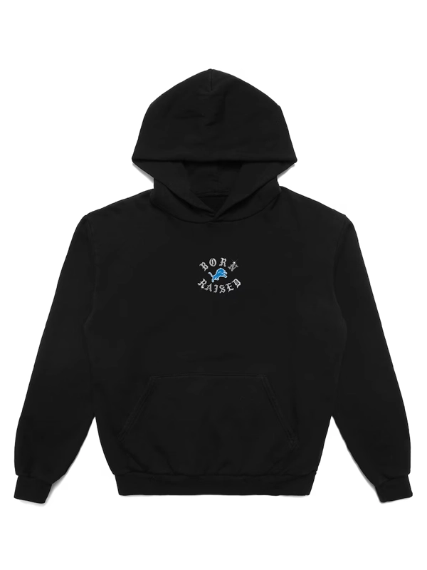 Born x Raised Detroit Lions Chrome Rocker Hoodie Black