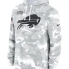 Buffalo Bills Nike Arctic Camo 2024 Salute to Service Club Fleece Pullover Hoodie Grey