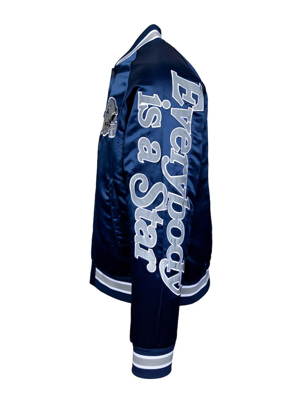 By Way of Dallas Cowboys Reflective EIAS Blue Varsity Jacket