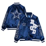 By Way of Dallas Cowboys Reflective Star Satin Varsity Jacket