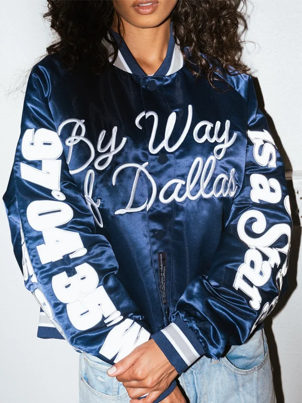 By Way of Dallas Cowboys Varsity Jacket Blue