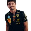 Charles Leclerc Scuderia Ferrari Monza Black T-shirt