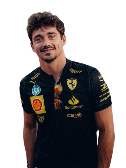 Charles Leclerc Scuderia Ferrari Monza Black T-shirt