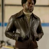 Chicken Man Fight Night The Million Dollar Heist 2024 Brown Leather Jacket