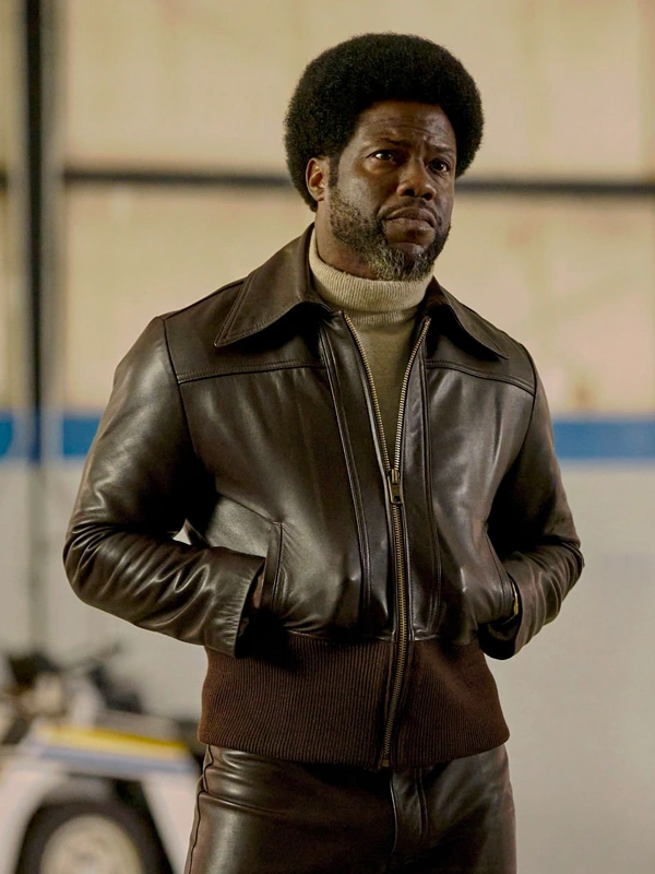 Chicken Man Fight Night The Million Dollar Heist 2024 Brown Leather Jacket