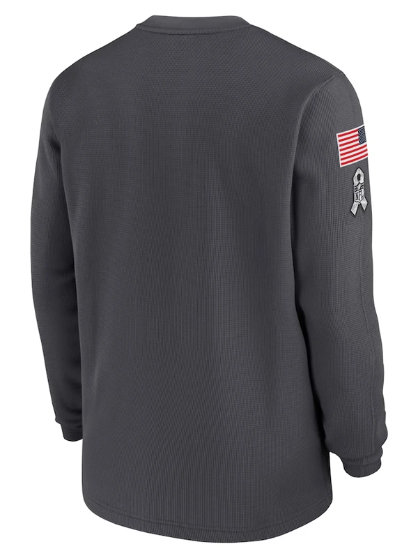 2024 Dallas Cowboys Salute To Service Black Long Sleeve T Shirt