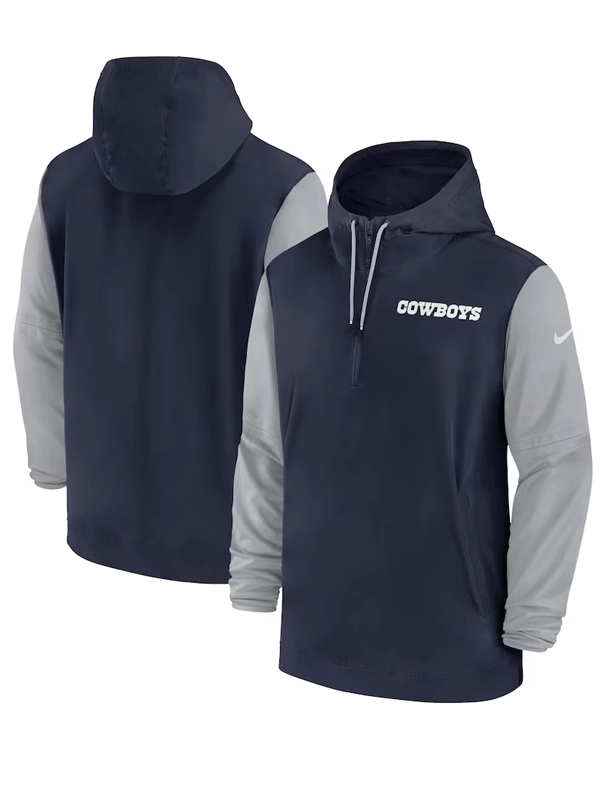 Dallas Cowboys Sideline Pre-Game Half-Zip Hoodie Jacket