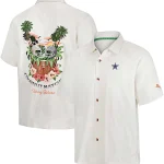 Dallas Cowboys Tommy Bahama White Coconut Matchup Camp Throwback Button-Up Shirt