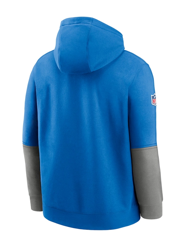 Detroit Lions 2024 Blue Sideline Club Pullover Hoodie