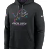 Detroit Lions Crucial Catch Club Black Pullover Hoodie